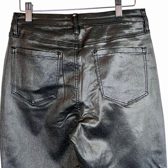 Rebecca Minkoff Womens Size 10 Black Metallic High-Waist Skinny Pants NWOT's - Picture 9 of 14